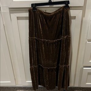 Hannah Chocolate Velvet Maxi Skirt